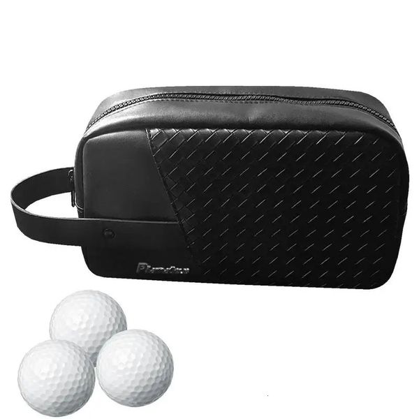 Bolsa de golfe mini zíper pu impermeável homens e mulheres bolsa de telefone maquiagem saco cosmético organizador ao ar livre 240116