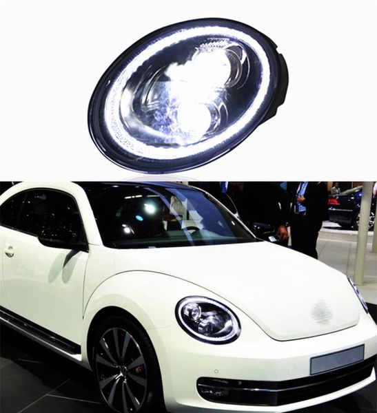 Luz principal para vw beetle led farol de circulação diurna 2006-2012 sinal de volta lente do projetor de lâmpada de feixe alto