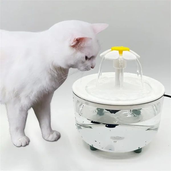1200 мл автоматический фильтр для фонтана для кошек, USB электрическая бесшумная миска для питья для домашних животных, диспенсер для питья, поилка для кошек 240116