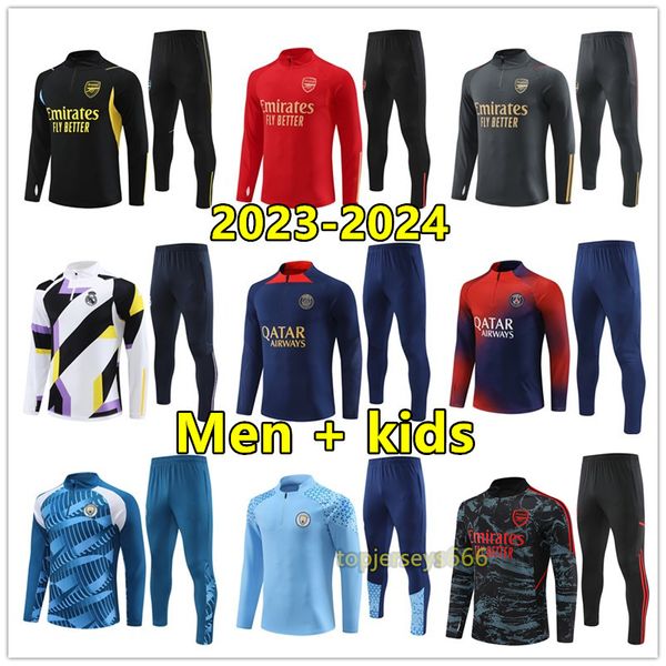 2023 2024 Arsen PEPE SAKA soccer tracksuit Gunners training suit 22 23 24 ODEGAARD TIERNEY Men Kids football tracksuits survetement chandal jogging kits