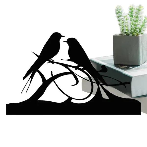Portacandele Porta silhouette in metallo Doppio uccello Stand Elegante decorazione per la casa Ornamento da tavolo per soggiorno camera da letto