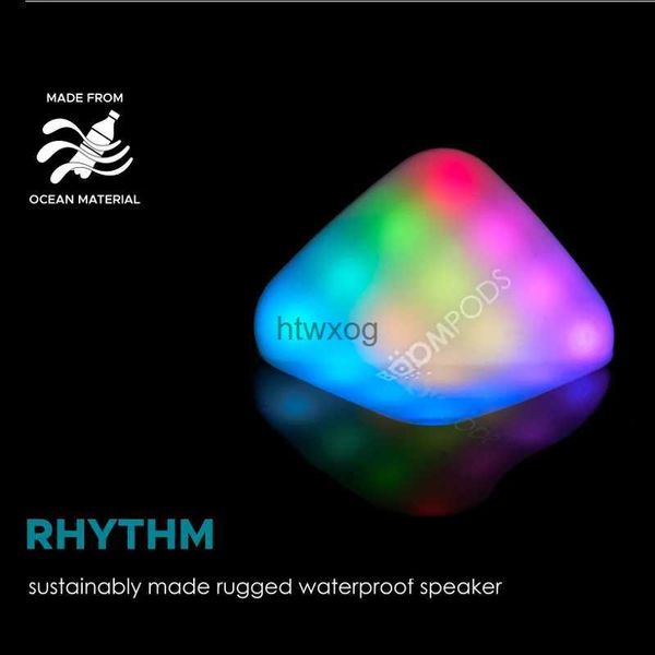 Tragbare Lautsprecher Boompods Lautsprecher Outdoor Mini IPX7 Wasserdichte Soundbox BT5.0 Louderspeaker Stereo Bunte Disco-Lichter Surround-Lautsprecher YQ240116