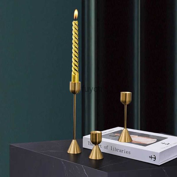 Kerzenhalter Brass Candlestick Inhaber Set 3taper Kerzenhalter