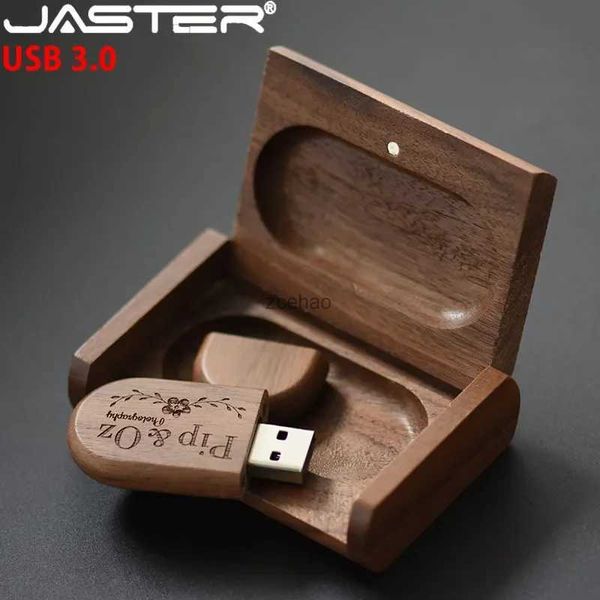 USB-Flash-Laufwerke JASTER USB 3.0 Hochgeschwindigkeits-Holz + Box Persönlicher Kunden-Stick 8 GB 16 GB 32 GB 64 GB USB-Flash-Laufwerk USB-Stick U-Disk