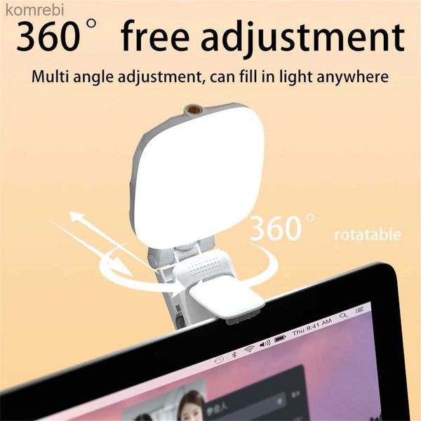 Selfie Lights şarj edilebilir selfie ışık klipsli LED ışık Telefon Dizüstü Bilgisayar Tablet Telefon Işık Selfie Video Konferansı Zoom Fotoğraf MakeUpl240116