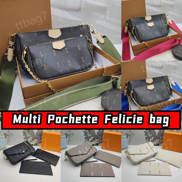 10A Multi Pochette borse a tracolla Pochette Borsa da donna da uomo Borsa a mano in rilievo pochette Borsa marrone Borse a tracolla Portafogli di lusso in pelle Mini Accessori Borse