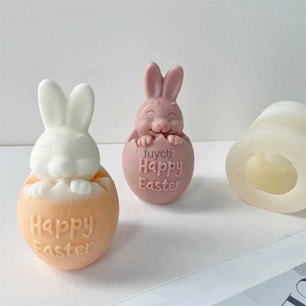 Outros suprimentos de festa de evento de alta qualidade Molde de vela de coelhinho de Páscoa para decorações de Páscoa DIY e artesanato Silicone DIY Cute Rabbit Candle Making Tool YQ240116