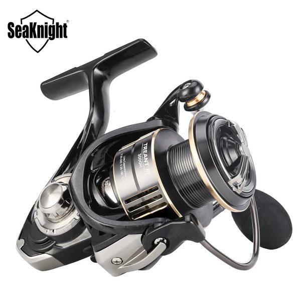 Seaknight marca treant iii série carretilhas de pesca 1000h-6000h 5.0 1 5.8 1 carretel giratório 5-13kg potência de arrasto 101bb design de alarme de peixe 240116