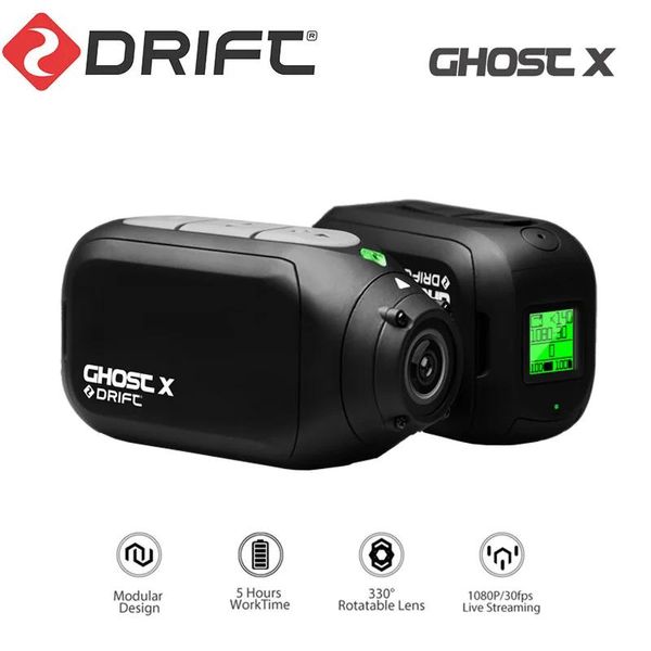 Câmeras Drift Ghost X Action Camera DVR 1080p Full HD Wifi APP Motocicleta Bicicleta Corpo Portátil Sport Video Cam com Bicicleta Bicicleta