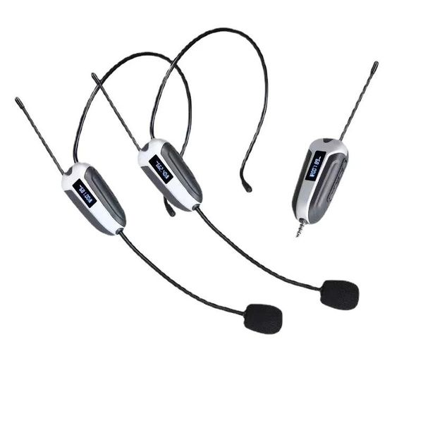 Mikrofone UHF-Headset Drahtloses Mikrofon Professionelles drahtloses Mikrofonset 6,35-mm-Empfänger für Lautsprecher Sprachverstärker für die Unterrichtsausbildung