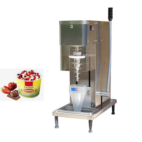 Máquina misturadora de sorvete de iogurte congelado com frutas frescas e reais