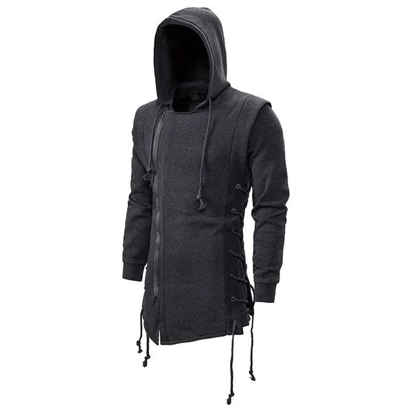 Setler 2023 Sonbahar Yeni Erkek Hoodies Sweatshirt Sıradan Moda Hoodie Erkekler İnce Fit Assassin's Creed Koyu Kapşonlu Gevşek Ceket Katları