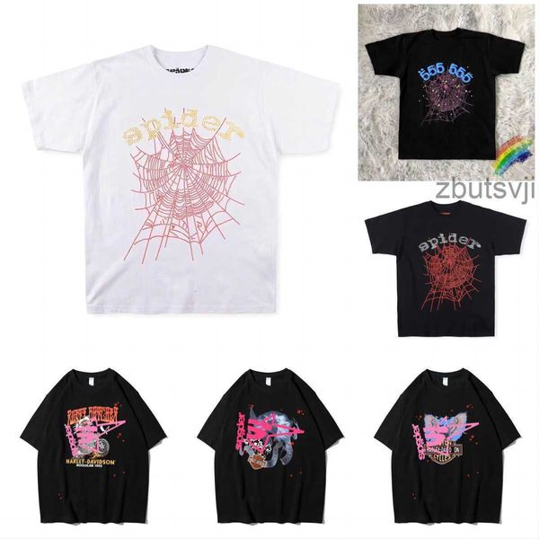 23ss Männer T-Shirt Pink Young Thug Sp5der 555555 Mans Frauen 1 Qualität Schäumender Druck Spinnennetz-Muster T-Shirt Fashion Top Tees Yg Cdna3hcn 3hcn