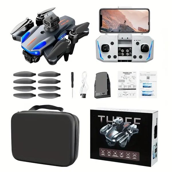 K911SE Quadricottero Drone RC Brushless 5G Pieghevole con Telecamere Triple HD, Flusso Ottico GPS Doppio Posizionamento, Hover Intelligente, Evitamento Ostacoli, Controllo App WIFI FPV