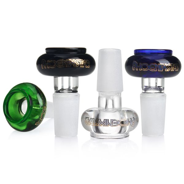 Ciotola di vetro colorata mista 14 mm 18 mm pezzi di forma rotonda maschio ciotola ad imbuto accessori per fumo per fumare