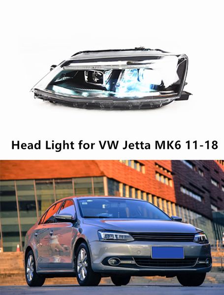 Gruppo faro per auto per VW Jetta MK6 LED Daytime Running Head Light 2011-2018 Indicatore di direzione Lente abbagliante