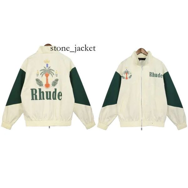 Дизайнерская куртка Rhude Jacket Spring осень негабаритная куртки Windrunner Thin Jacket Men Men Sports Whordbreaker Jacket Explosion FuTION BOMBER Jackets 2416