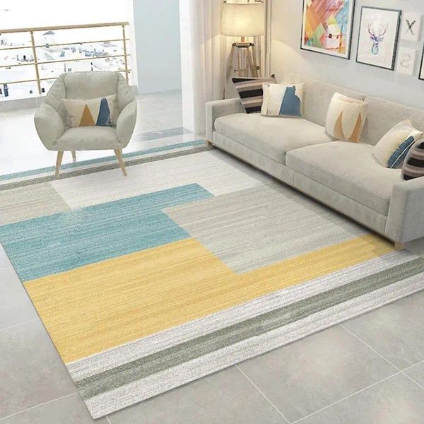Tapetes modernos tapete de veludo tapetes quarto sala de estar sofá tapete nórdico tapete de alta qualidade para área grande