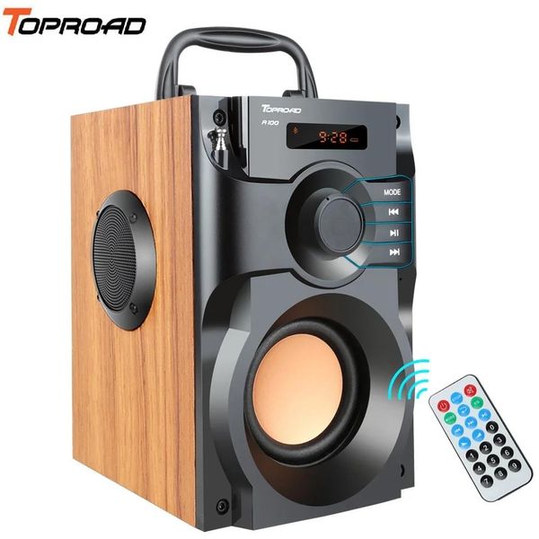 Alto-falantes TOPROAD Portátil Bluetooth Speaker Big Power Wireless Stereo Subwoofer Pesado Baixo Alto-falantes Caixa de Som Suporte Rádio FM TF AUX USB