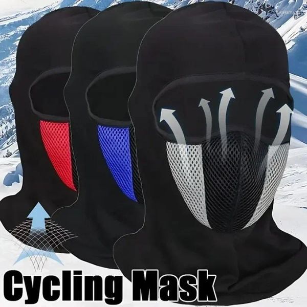 Berets respirável motocicleta balaclava máscara facial completa ciclismo esportes à prova de poeira à prova de vento cachecol chapelaria para homens mulheres pescoço tubos