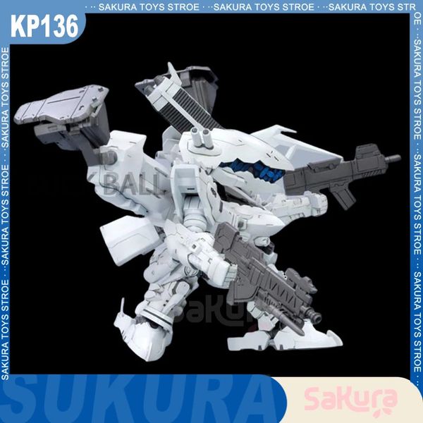 Games Armored Core Anime Figur 1/72 Kp-136 D-style 02 Montagemodellbausatz Figur White Glint Q Version Statue Sammlerspielzeug 240116