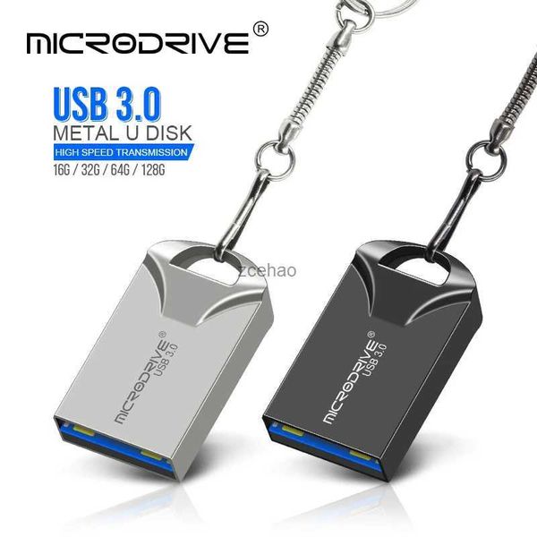 USB flaş sürücüler su geçirmez süper mini usb flaş sürücü kalemi sürücü 32GB metal USB 3.0 flaş usb sopa pendrive 64GB CLE USB 128 GB