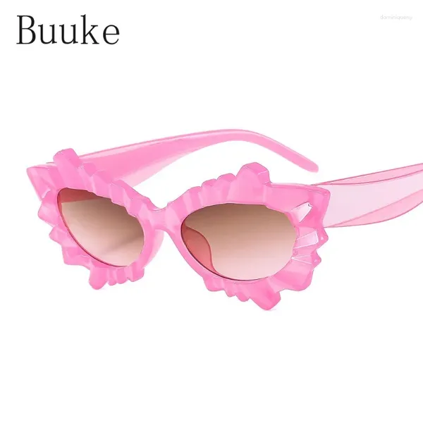 Солнцезащитные очки женские кошачьи глаза солнцезащитные очки UV400 в винтажной цветочной оправе Feamle градиент розовые синие линзы вечерние солнцезащитные очки