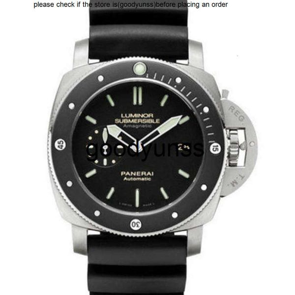 Paneris Watch Luxury Designer Uhren Panereraii Armbanduhr 47 mm Lumino -Serie Pam00389 Schwarz Automatische mechanische Herren Watch Waterfam aus Edelstahl Hi