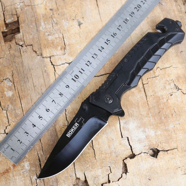 BOKER Складной нож для кемпинга Охотничьи ножи из нержавеющей стали Карманные ножи для выживания Многофункциональные лезвия для уличных столовых приборов Заточка резака Черный