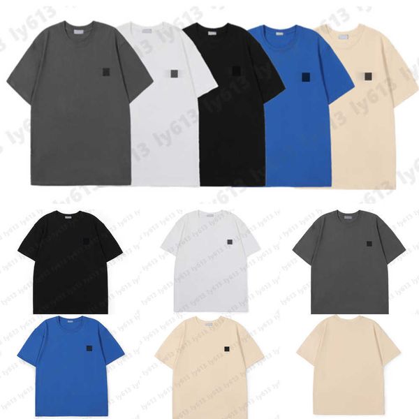 Designer camiseta verão camisetas para homens algodão manga curta tops peito clássico padrão decoração moda casual co-ed em torno do pescoço camiseta