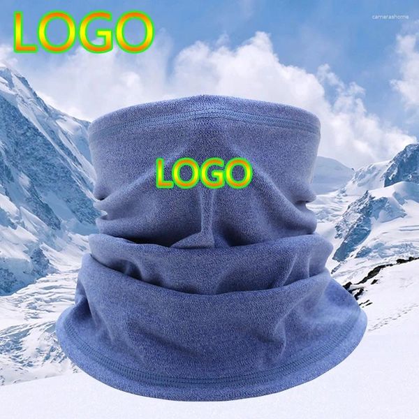 Schals Benutzerdefinierte Logo Winter Fleece Hals Gaiter Wärmer Kaltes Wetter Gesicht Ski Maske Winddicht Schlauch Frauen Halb Snowboard