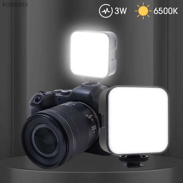 Selfie Lights Mini 49 LEDs Videolicht an der Kamera 3W 800lm 6000K Fülllicht für DSLR Mini Nachtfotografische Füllbeleuchtung für Nikon DJIL240116