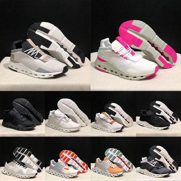 Zapatillas de correr Cloud Nova de alta calidad para mujer, rosa, blanco, perla, marrón, Onclouds para mujer, para hombre, negro, Cloudmonster, entrenadores, Cloudnova Clouds Runners, zapatillas de tenis de malla