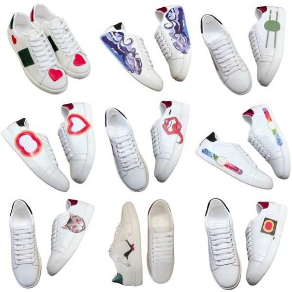 Terlik Lüks Arı Tasarımcı Ayakkabı Erkek Moda Sıradan Ayakkabı Kadınların En İyi Deri Platform Ayakkabı Yukarı Kaykay Ayakkabı Yuvarlak Ayak Ayak Ayakları Açık Mekan Ayakkabı Slip Sneakers Mektubu