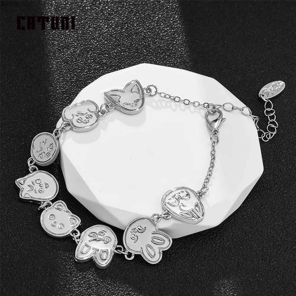 Charme Pulseiras Catuni Stray Kpop Crianças Pulseiras de Aço Inoxidável SKZ Cartoon Jóias Acessórios Presentes Significativos para Fãs Mulheres Ele Aniversário