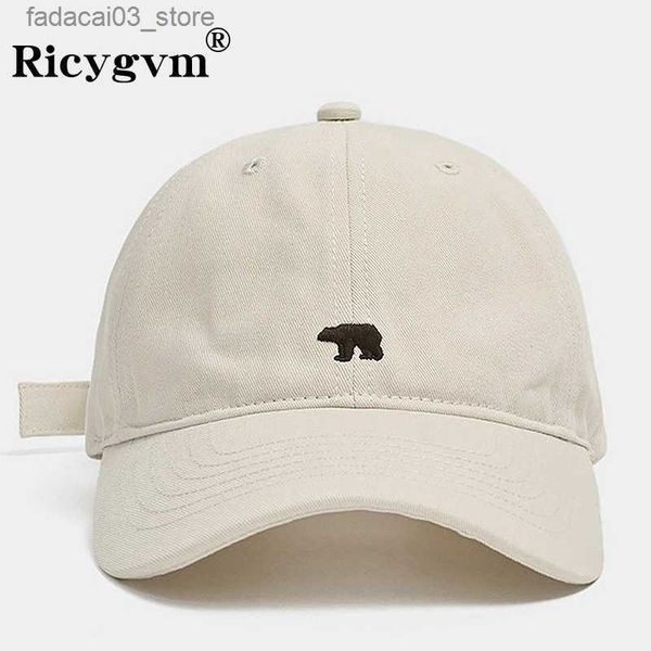 Bola Caps Polar Bear Bordado Boné de Beisebol para Homens Mulheres Algodão Ajustável Snapback Bonnet Moda Casual Sun Visores Unisex Peaked Chapéu Q240116