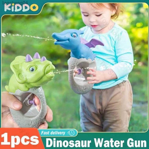 Areia jogar água diversão pistola de água dos desenhos animados animais dinossauros crianças piscina areia praia armas brinquedos banho do bebê jogando spray água brinquedo de diversão presentes