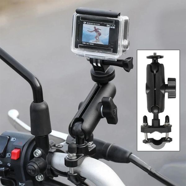 Câmeras GoPro Mount Holder para Acessórios de Motocicleta Guiador Espelho Suporte para GoPro Hero 10 9 Sports Camera Bicicleta Ciclismo Suporte