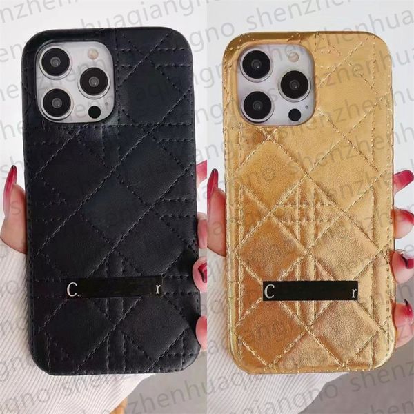 Funda de teléfono de diseñador de marca para iPhone 15 Pro Max Fundas iPhone 14 Pro Max 12 Mini 13 11 XS Max X XR 8P Samsung Galaxy s24 Ultra s23 Plus S22 S21 Funda a cuadros a rayas de moda