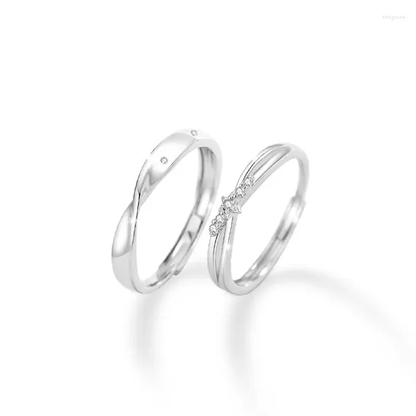 Anéis de cluster 925 banhado a prata 18k ouro vendendo anel de moda simples atacado BVR2