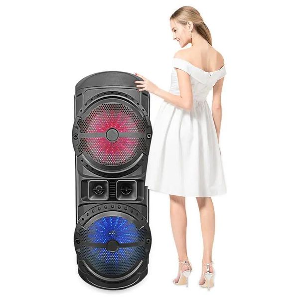 Hoparlörler 12 inç çift boynuz subwoofer 1500W tepe gücü dış mekan taşınabilir bluetooth hoparlör kutusu süper bas kablosuz ses sütun desteği TF