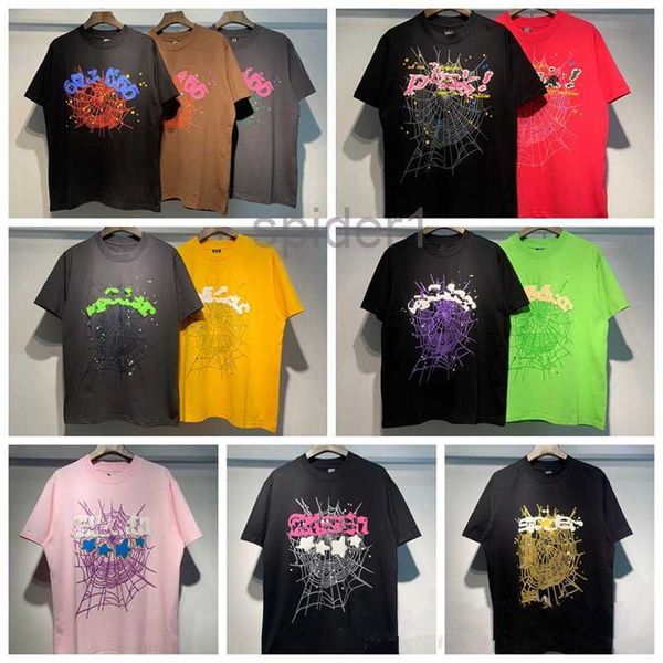 Sp5der Herren T-Shirts Europa Frankreich Hip Hop Young Thug Spider Mode 555555 Kurzarm T-Shirt Frauen Sp5ders Kleidung Casual Baumwolle T-Shirts Polo YVNO