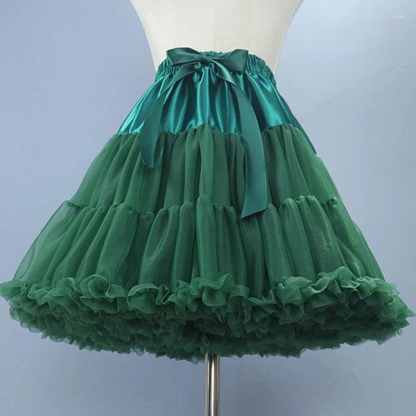 Gonne Gonna Tutu per donna Mini Tulle Moda vita alta stile Lolita A-line maglia femminile corta abiti da festa da donna