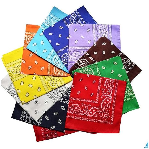 Bandanas Homens Mulheres Bandana Bandanas Amoeba Paisley Hip Hop Equitação Moda Lenço Mticolor Lenço Nova Chegada 1 05Lx J2 Drop Delivery Dh1Dk