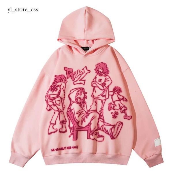 Aelfric Eden Hoodie Moletons Masculinos Aelfric Eden Womens Cartoon Line Y2k Personagem Harajuku Hip Hop Moletom Pulôver 1192