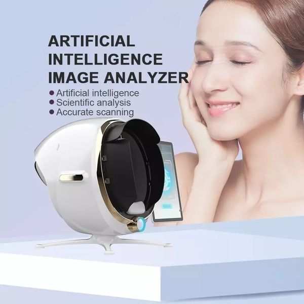 Moji AI Beruf Zauberspiegel Gesichtsanalysesystem Hauttester Scanner 3D-Gesichtsholzlampe Hautanalysegerät