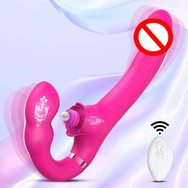 Sexspielzeug-Massagegerät, Doppelkopf-Resonanzvibrator, gemeinsame Stimulation, Klitoris-Vaginal-Massagegerät, weiblich, tragbarer Masturbator, Spielzeug für Frauen