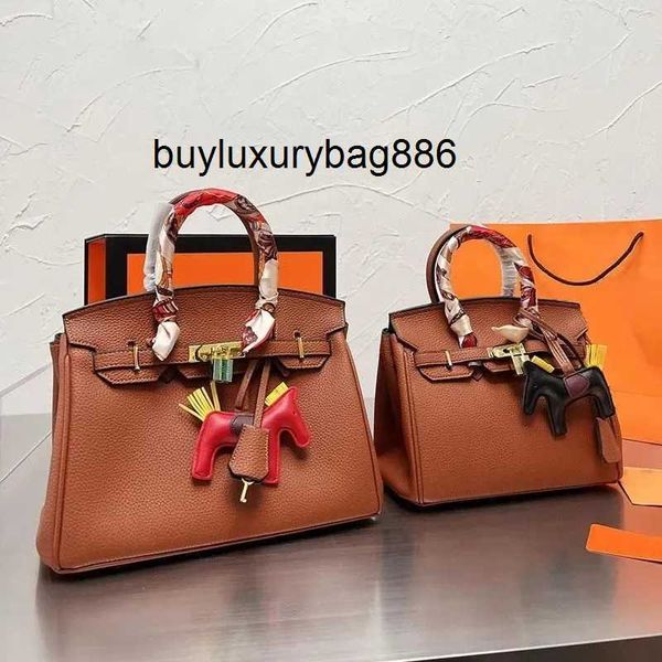 Borsa a mano in vera pelle Borsa a spalla Ber Kin Borsa tote di design Borsa a mano in pelle nuovo modello Borsa a tracolla casual di grande capacità in uscita