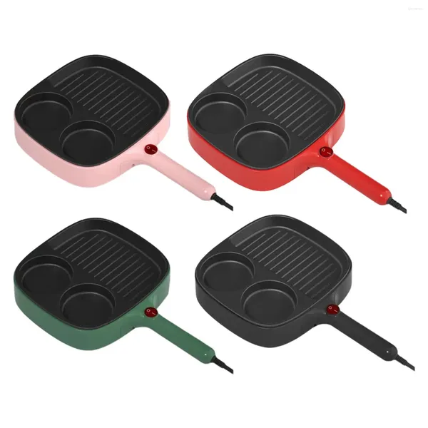 Panelas 3 em 1 Elétrica Omelete Pan Grill Fittiings Seguros com Alça Frigideira 110V Churrasco Máquina de Café da Manhã Burger Toast Steak