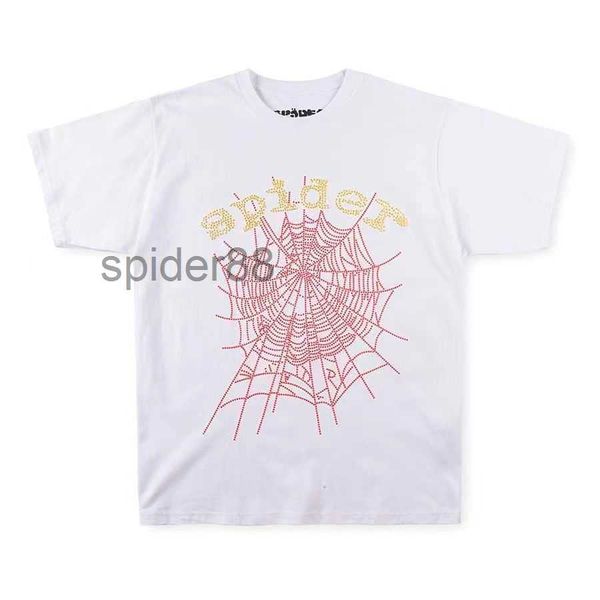 Homens Camiseta Rosa Young Thug Sp5der 555555 Mans Mulheres 1 Qualidade Espuma Impressão Spider Web Padrão Tshirt Moda Top Tees AA CJ1Q